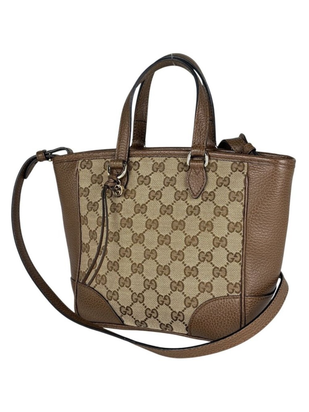 Gucci Handbag GG Pattern 2-Way Canvas Brown
